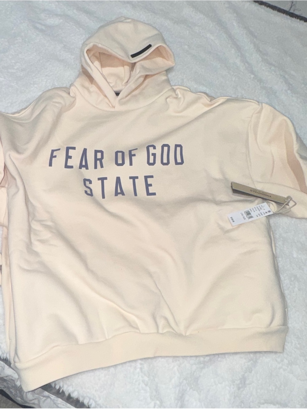 Essentials Shell Color Hoodie with Gray Lettering